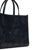 Tommy Hilfiger Monologo Desenli Şehirli Kadın Tote Çanta Space Blue
