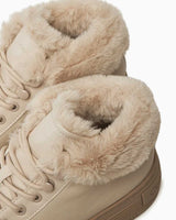 Calvin Klein Jeans Bold Platform Lace Up Sneaker Eggshell/Savannah Tan