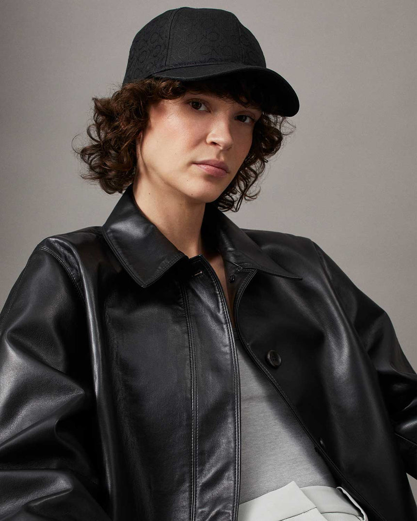 Calvin Klein Monogram Jacquard Şapka CK Black