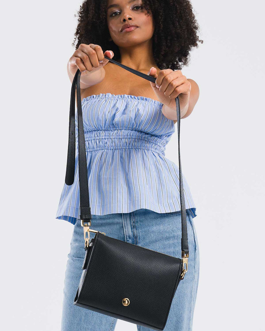 Us Polo Assn Ayarlanabilir Askılı Çapraz Çanta Siyah