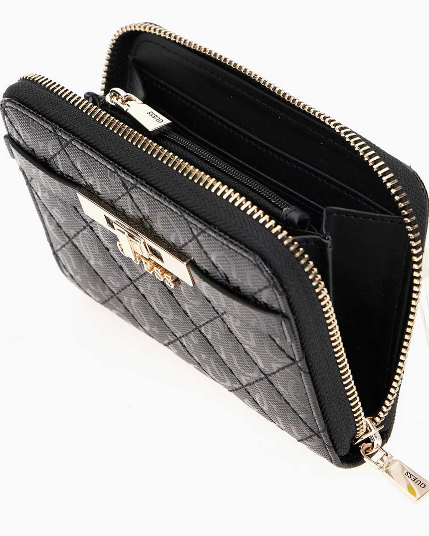 Guess Blane Idra Orta Boy Fermuarlı Kadın Cüzdan Black