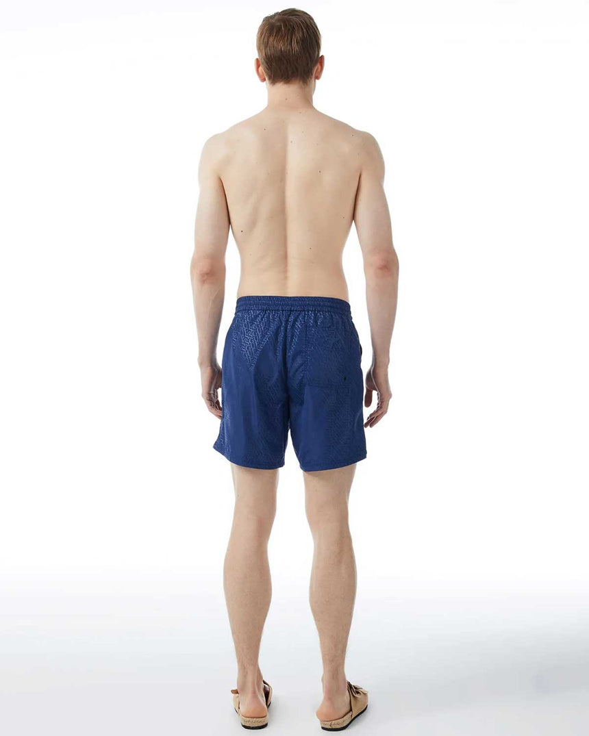 Guess Swimtrunk Bottoms Deniz Şortu Blue Embossed Logo