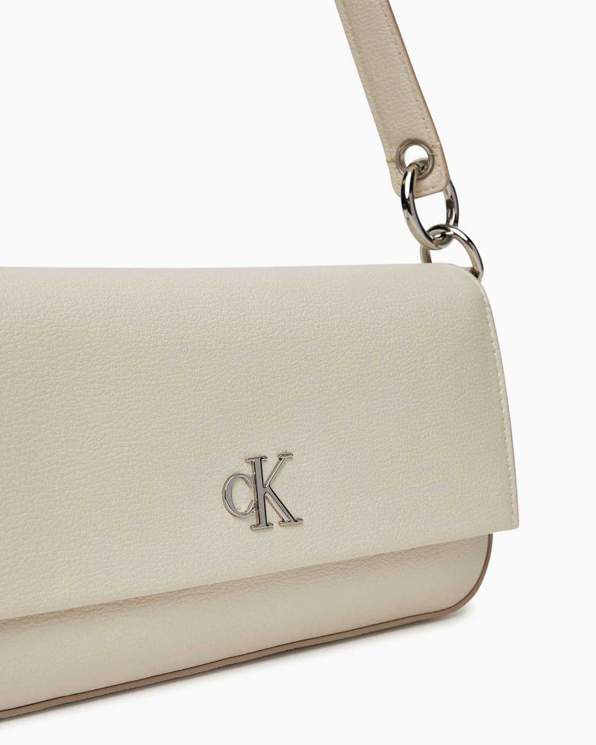 Calvin Klein Minimal Monogramlı Kadın Omuz Çantası Chalk