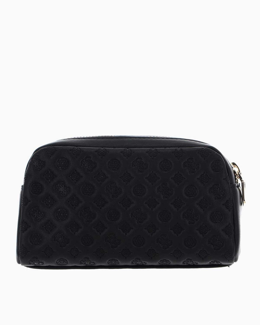 Guess Double Zip Makyaj Çantası Black