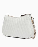 Guess Betula Zincir Detaylı Parlak Mini Çapraz Askılı Çanta White