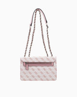 Guess Monogram Baskılı Omuz Çantası Light Rose Logo