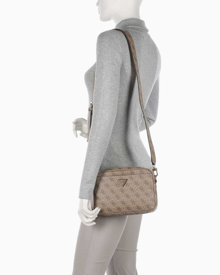 Guess Merıdıan Çapraz Askılı Kadın Çantası Latte Logo