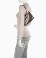 Guess Katey Croc Mini Top Kadın Omuz Çantası Brown