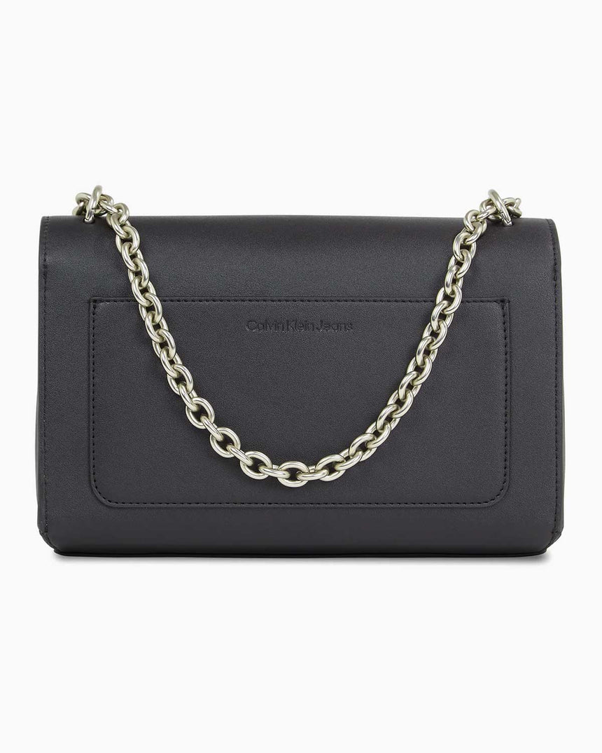 Calvin Klein Sculpted Flap Omuz Çantası Black/Dark Juniper