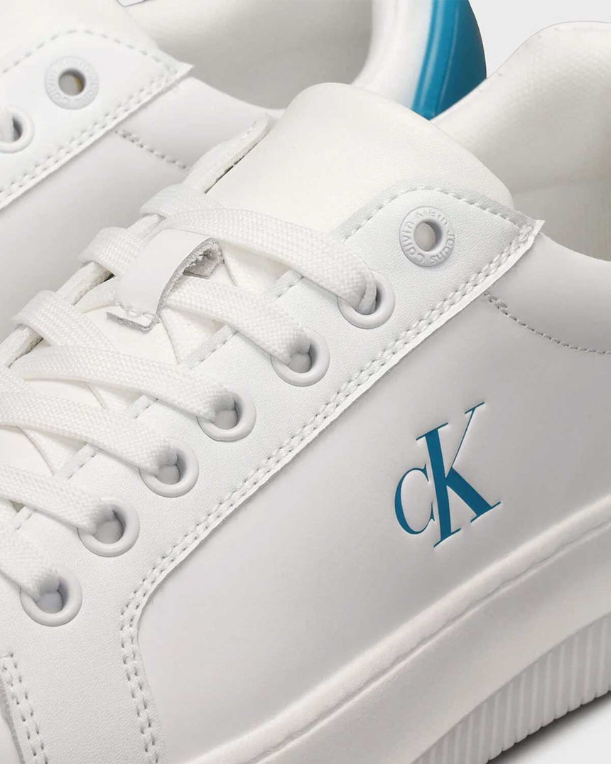Calvin Klein Malmo Kısa Kalın Taban Kadın Sneaker Bright White/Blue Danube