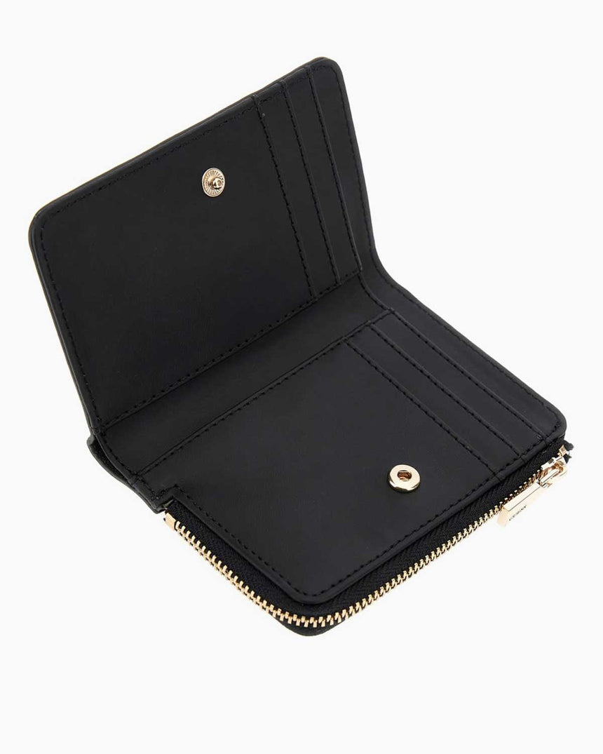 Guess Laurel Slg Zip Around Cüzdan Coal Logo
