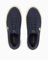 Tommy Hilfiger Linnen Low Top Sneaker Space Blue