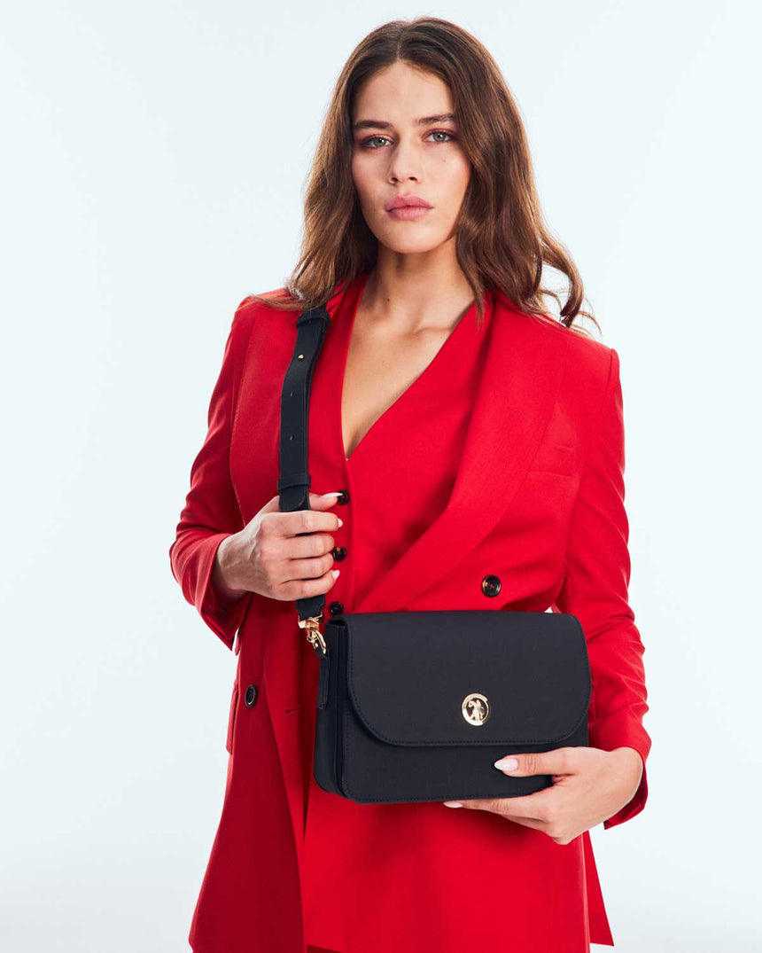 Us Polo Assn Logolu Çapraz Askılı Çanta Siyah