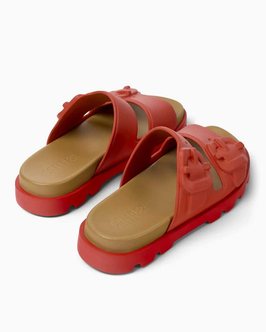 Camper Brutus Çift Bantlı Terlik Parlak Kırmızı