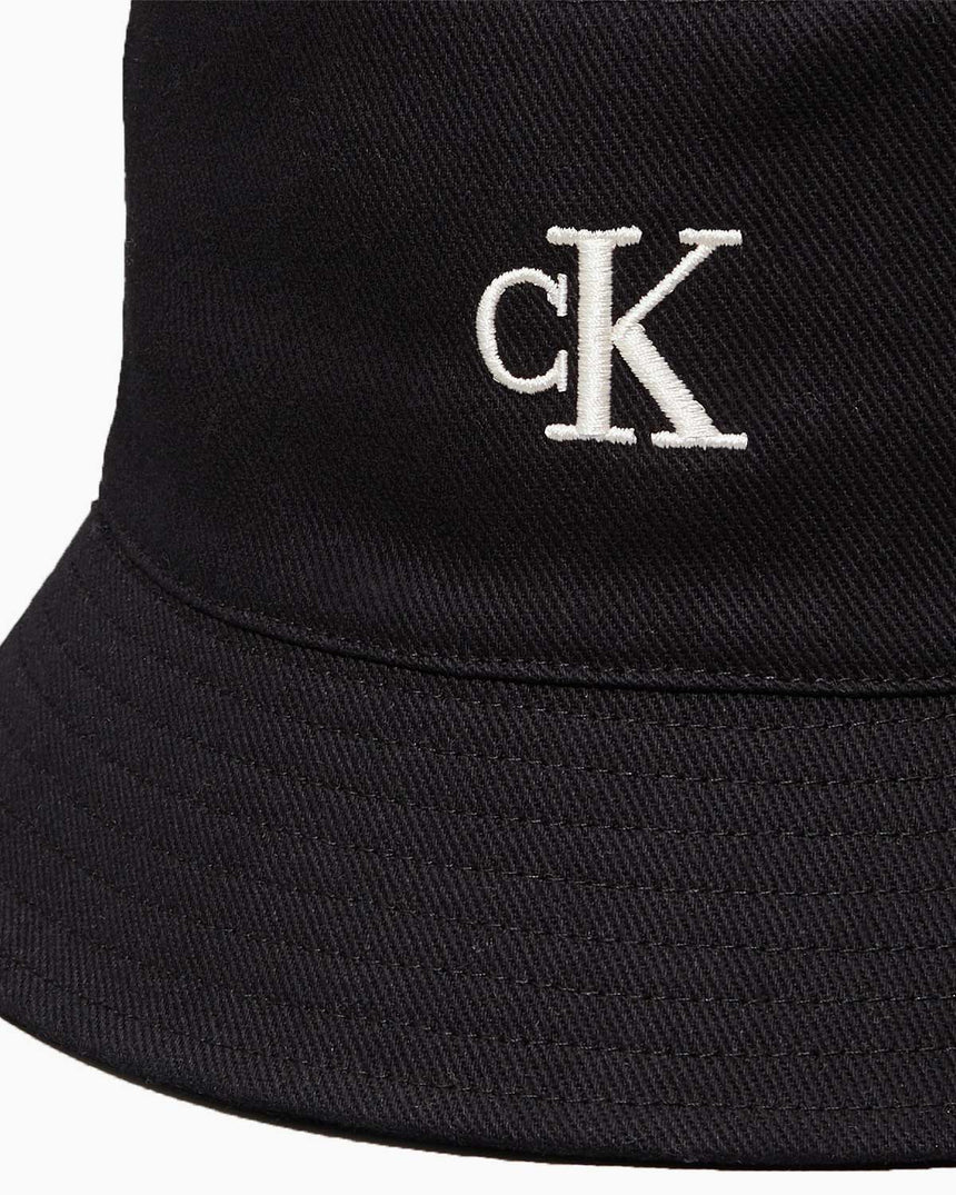 Calvin Klein Embroidered Monogram Bucket Şapka Na Black