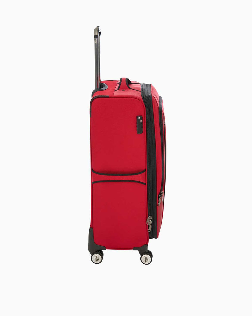 Us Polo Assn Büyük Boy Kumaş Valiz Kırmızı