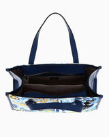 Guess Silvana Compartment Desenli El Çantası Blue Multi