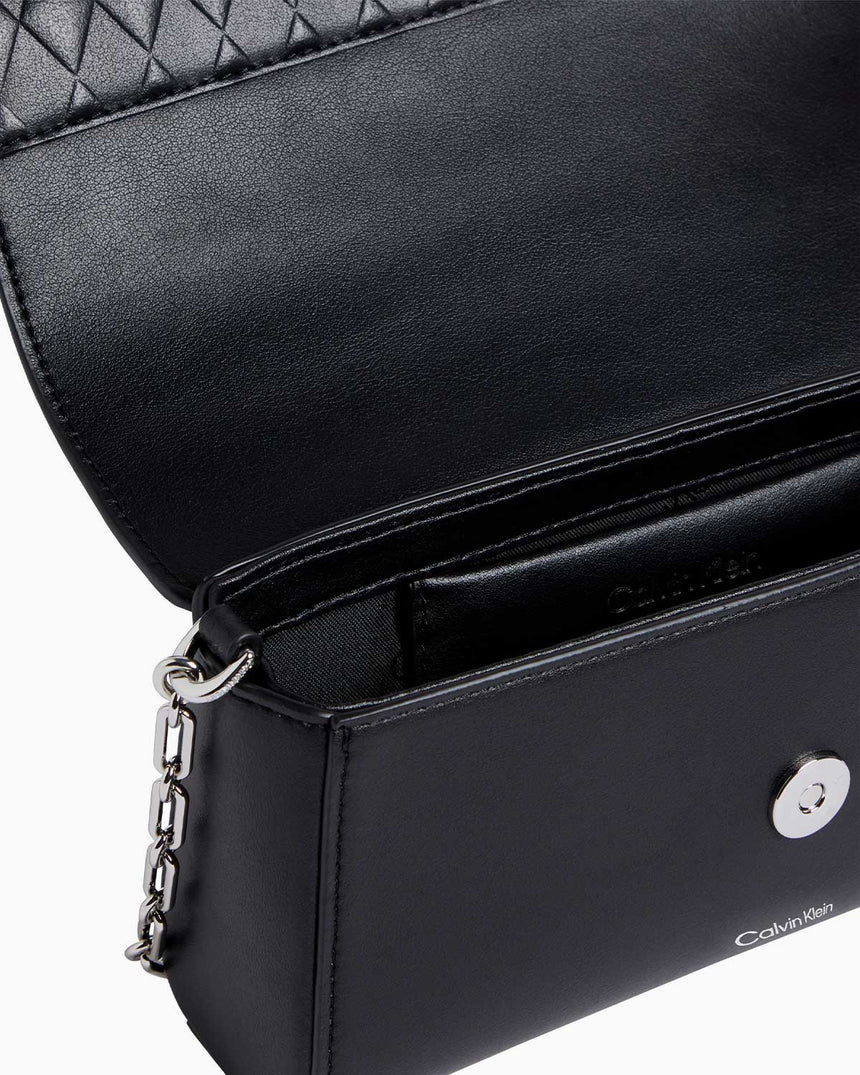 Calvin Klein Quilt Chain Mini Çapraz Askılı Çanta CK Black