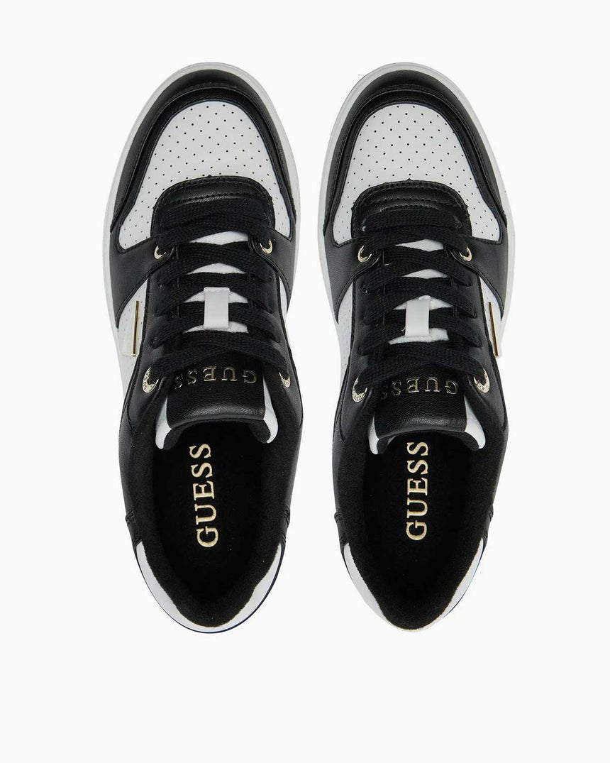 Guess Cupsole Low Logolu Sneaker White - Black