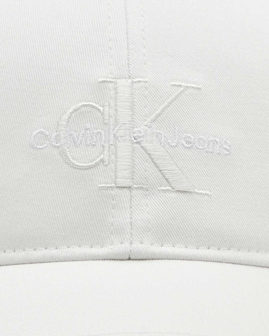 Calvin Klein Mono Logo Embro Şapka Ivory
