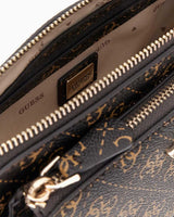 Guess Noell Çift Bölmeli Kadın Çapraz Askılı Çanta Brown Logo
