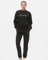 Guess Allycia Cuff Logolu Eşofman Altı Jet Black A996