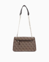 Guess Noelle Convertible Satchel Çapraz Askılı Çanta Latte Logo / Brown