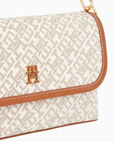 Tommy Hilfiger Monoplay Flap Çapraz Askılı Çanta Safari Canvas