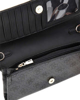 Guess Noelle Satchel Flap Çapraz Askılı Çanta Coal Logo