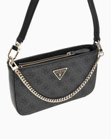 Guess Noelle Mini Top Omuz Çantası Coal Logo