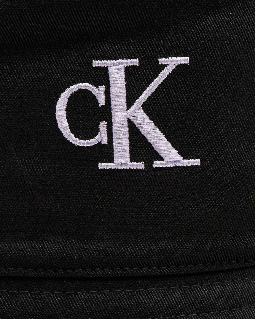 Calvin Klein Monogram Embro Bucket Hat Şapka Black