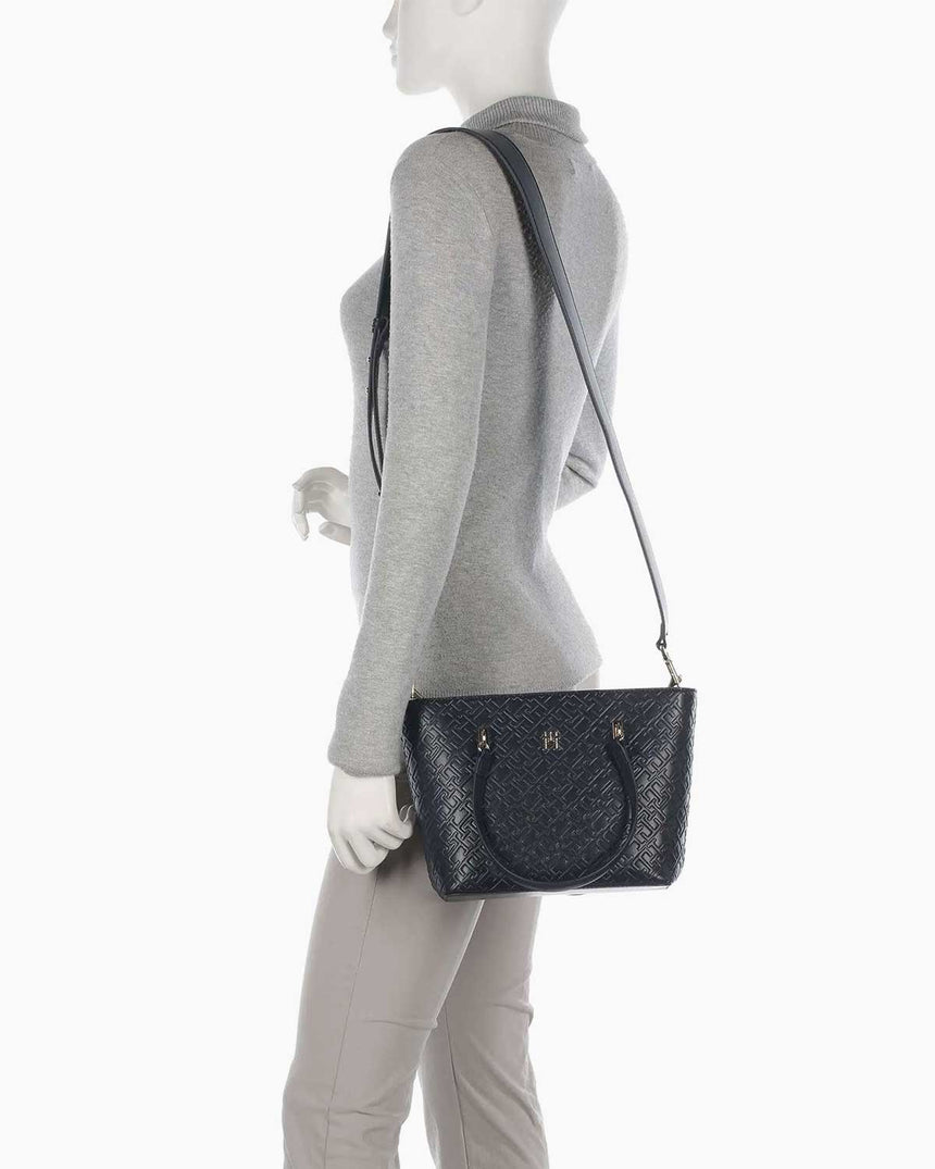 Tommy Hilfiger Refined Mini Tote El Çantası Space Blue