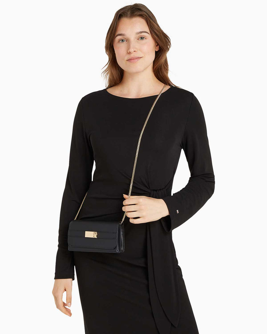 Tommy Hilfiger Heritage Zincirli Çapraz Çanta Black