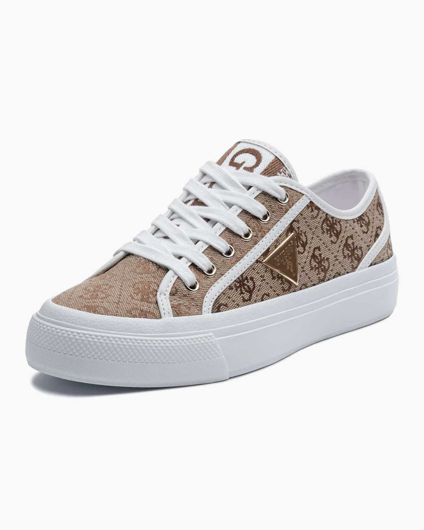 Guess Jelexa Monogram Sneaker Beige / Brown