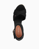 Tommy Hilfiger Flag High Wedge Espadrilles Terlik Black