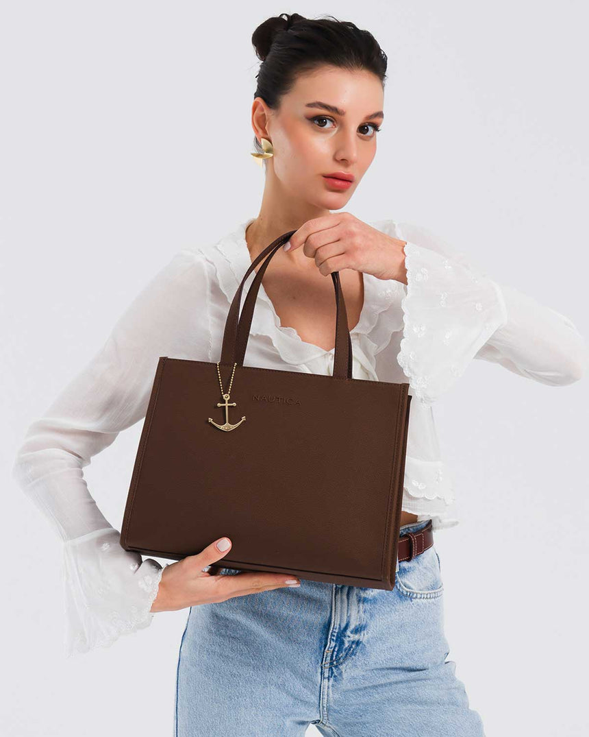 Nautica Ladies Logolu Çanta Açık Kahve