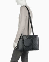 Guess Monogram Baskılı Evrak Çantası Black