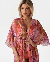 Guess Logolu Kimono Shaded Flower Big Ao