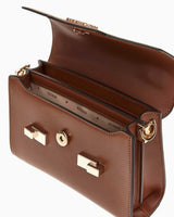 Guess Eco Handle Flap Mini Kapaklı El Çantası Cognac