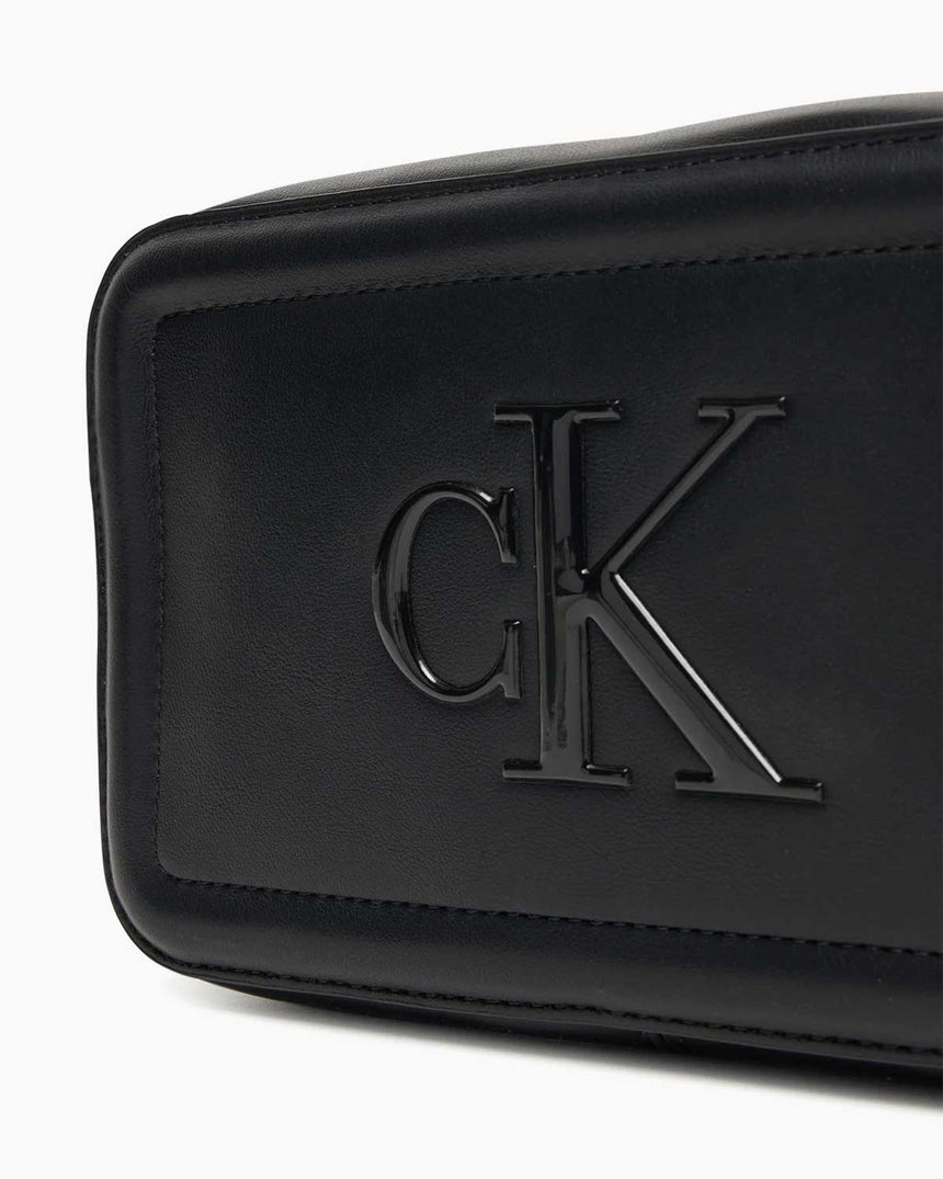 Calvin Klein Kalın Logolu Kadın Kamera Çantası Black