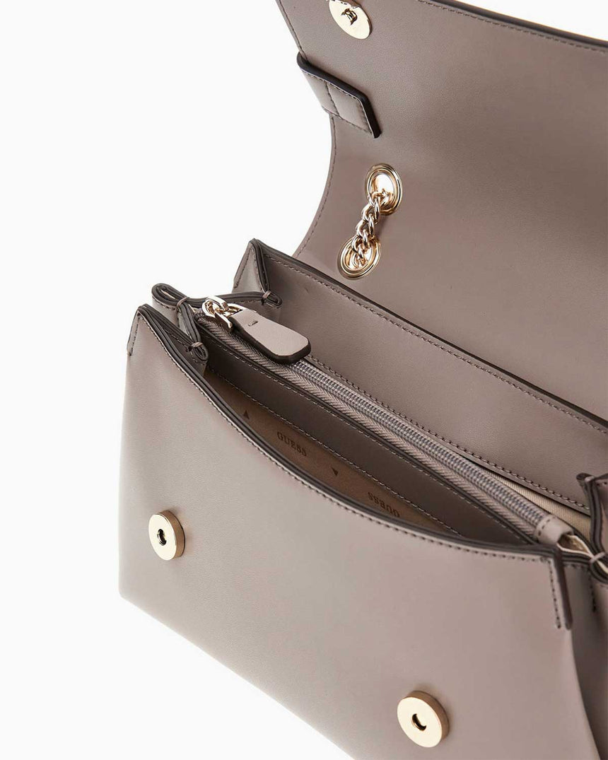 Guess Lorelei Convertible Zincirli Çapraz Askılı Çanta Dark Taupe