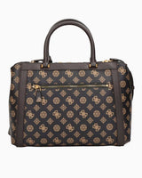 Guess Monogram Desenli El Çantası Mocha Logo