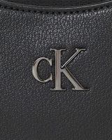 Calvin Klein Jeans Minimal Monogram Shoulder Omuz Çantası Black/Shiny Gunmetal