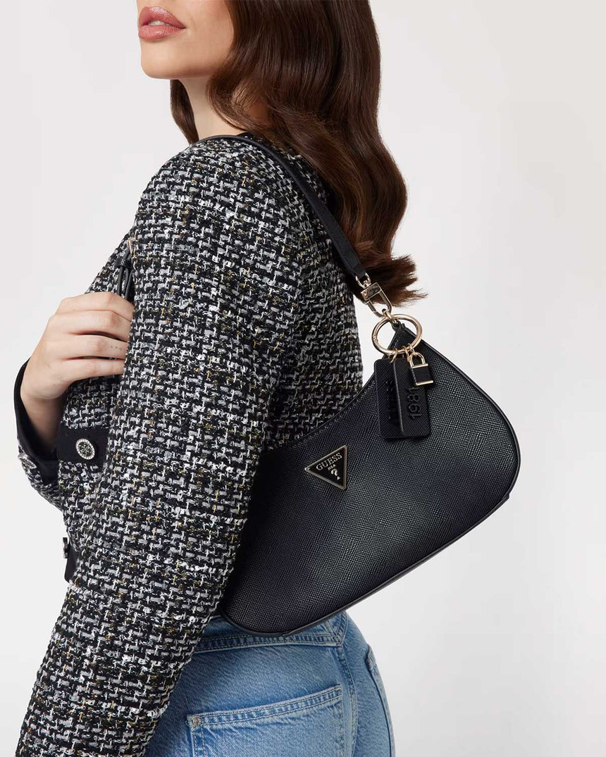 Guess Noelle Top Zip Shoulder Çapraz Askılı Kadın Çantası Black