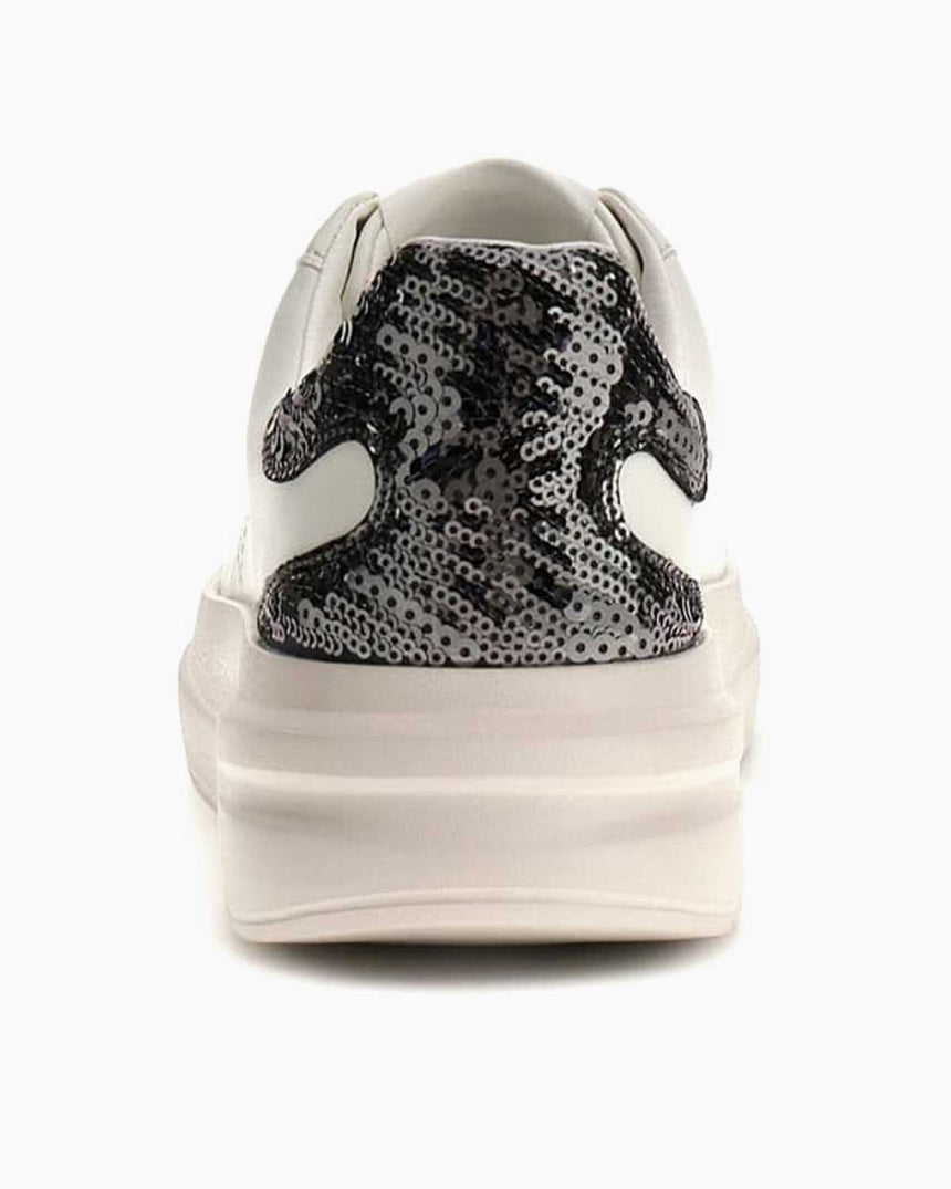 Guess Elbina10  Kadın Deri Sneaker White Silver