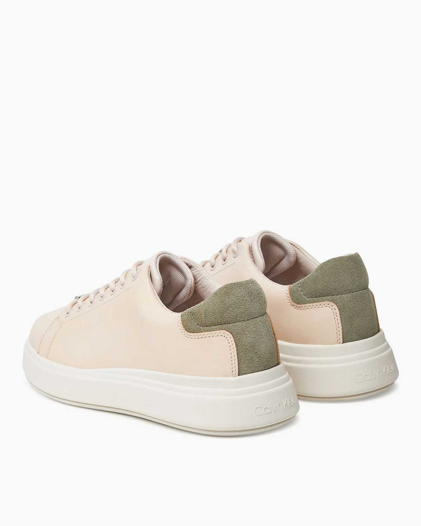 Calvin Klein Yükselen Tabanlı Süet Detaylı Kadın Sneaker Crystal Gray/Moss Gray