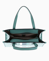 Guess Silvana 2 Compartmen El Çantası Turquoise Logo