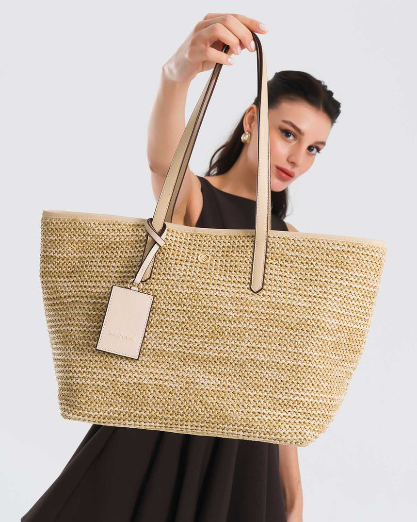 Nautica Logolu El Çantası Bej - Bej