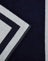 Guess Jacquard Frame Plaj Havlusu Smart Blue