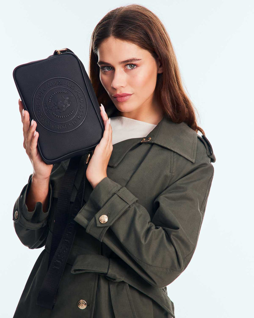 Us Polo Assn Mini Cüzdan Detaylı Çapraz Askılı Çanta Siyah